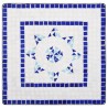 Table de bistro mosaïque Bleu et blanc 60 cm Céramique 