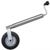 Roue jockey 48 mm avec 2 tubes de support et 3 pinces divisées 