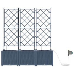 Jardinières de jardin 1 pc Gris 120 x 40 x 142 cm Plastique 