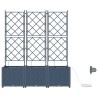 Jardinières de jardin 1 pc Gris 120 x 40 x 142 cm Plastique 