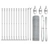 Ensemble de Clôture Pack de 2 Acier Galvanisé 25 x 0,5 m 
