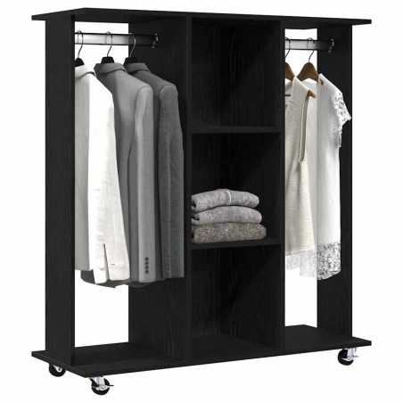 Armoire sur roues Chêne noir 102x38x110 cm Bois d'ingénierie 
