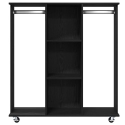 Armoire sur roues Chêne noir 102x38x110 cm Bois d'ingénierie 
