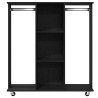 Armoire sur roues Chêne noir 102x38x110 cm Bois d'ingénierie 