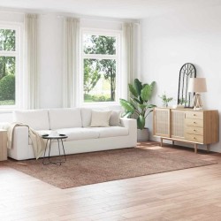 Tapis Shaggy avec support en latex Marron 200x290 cm 