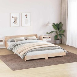 Tapis Shaggy avec support en latex Marron 200x290 cm 
