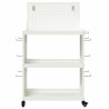 Chariot à outils avec étagère avec roue avec stockage Blanc 65 x 35 x 111 cm Métal 
