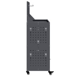 Chariot à outils avec étagère avec roue avec stockage Anthracite 65 x 35 x 111 cm 