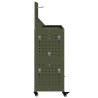 Chariot à outils avec étagère avec roue avec stockage Vert olive 65 x 35 x 111 cm 