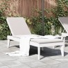 Chaise longue blanc 186x60x29 cm PP 