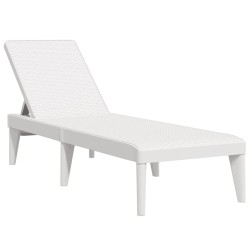 Chaise longue blanc 186x60x29 cm PP 
