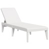Chaise longue blanc 186x60x29 cm PP 