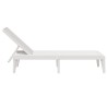 Chaise longue blanc 186x60x29 cm PP 