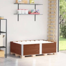 Colliers de palette 2 pcs marron 150x100 cm bois de pin solide 