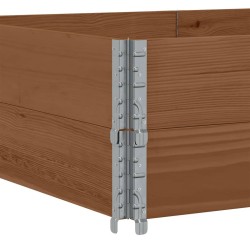 Colliers de palette 2 pcs marron 150x100 cm bois de pin solide 