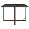 Table de jardin Marron 109x107x74 cm Résine tressée et verre 