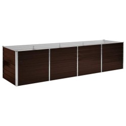 Lit surélevé de jardin Marron 320x80x77 cm Acier galvanisé 