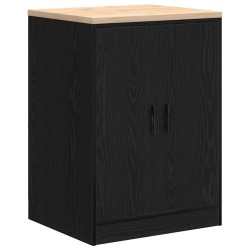 Armoire de rangement de garage noir 60x51x85 cm bois de pin 