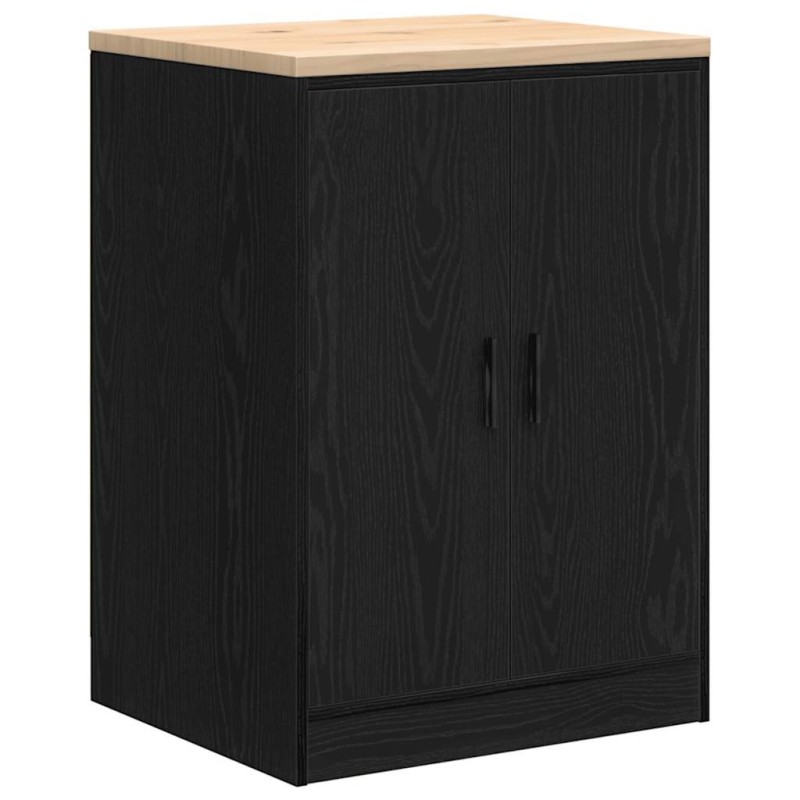 Armoire de rangement de garage noir 60x51x85 cm bois de pin 