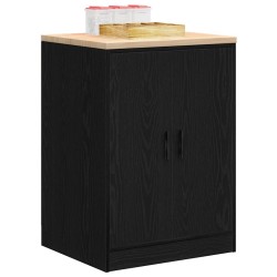Armoire de rangement de garage noir 60x51x85 cm bois de pin 