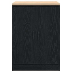 Armoire de rangement de garage noir 60x51x85 cm bois de pin 