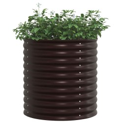 Jardinière surélevée - Marron 80x80x81 cm Acier galvanisé 