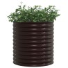 Jardinière surélevée - Marron 80x80x81 cm Acier galvanisé 