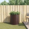 Jardinière surélevée - Marron 80x80x81 cm Acier galvanisé 