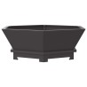 Chauffe-plat hexagonal noir 75x75x28 cm en acier 