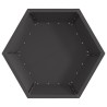 Chauffe-plat hexagonal noir 75x75x28 cm en acier 