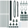 Set de poteaux de clôture verts Pack de 2 Vert 