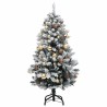 Sapin de Noël artificiel articulé 150 LED et boules 150 cm 