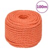 Corde de travail Orange 20 mm 100 m Polypropylène 