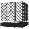 Jardinière avec Trellis 5 pcs Noir 120x120x125.5 cm 