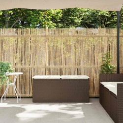 Banc de jardin avec coussin marron 110x40x44 cm résine tressée 