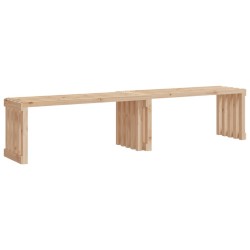 Banc de jardin extensible 212,5x40,5x45 cm bois massif de pin 