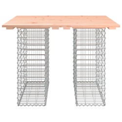 Banc jardin design gabion 100x102x72 cm bois massif de douglas 