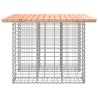 Banc jardin design gabion 100x102x72 cm bois massif de douglas 
