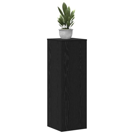 Supports de plantes - 2 pcs - Chêne noir - 33 x 33 x 100 cm - Bois reconstitué 