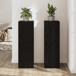 Supports de plantes - 2 pcs - Chêne noir - 33 x 33 x 100 cm - Bois reconstitué 