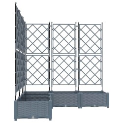 Jardinière avec Treillis 5 pcs Gris clair 120x120x125.5 cm 