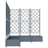 Jardinière avec Treillis 5 pcs Gris clair 120x120x125.5 cm 
