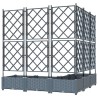 Jardinière avec Treillis 5 pcs Gris clair 120x120x125.5 cm 
