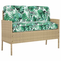 Set de coussins de palette avec oreiller 3 pcs Motif de feuille 