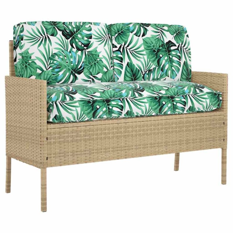 Set de coussins de palette avec oreiller 3 pcs Motif de feuille 