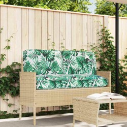 Set de coussins de palette avec oreiller 3 pcs Motif de feuille 