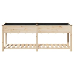 Jardinière avec étagère 203x53x76 cm en bois massif de sapin 