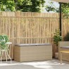 Banc de jardin avec coussin beige 110x40x44 cm résine tressée 