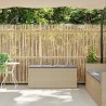Banc de jardin avec coussin beige 110x40x44 cm résine tressée 