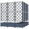 Jardinière avec treillis 5 pcs Grise 120x120x125,5 cm 